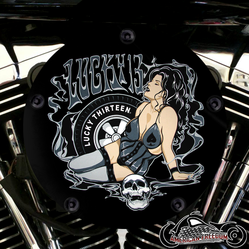 Harley Davidson High Flow Air Cleaner Cover - Woman Lucky 13